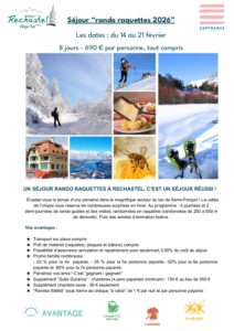 Familles : Séjour rando raquettes 2026