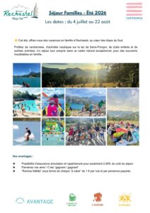 Familles : Vacances d'été 2026