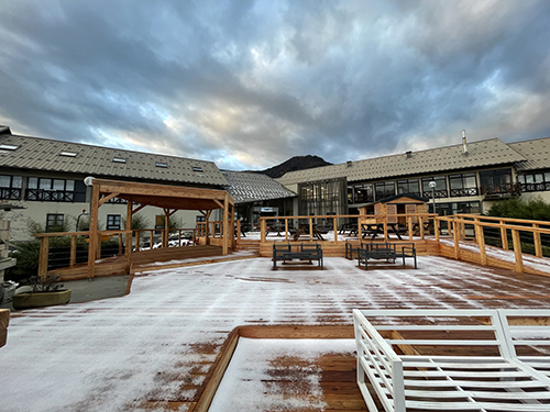 La nouvelle terrasse, un gros chantier pendant l'hiver 2024